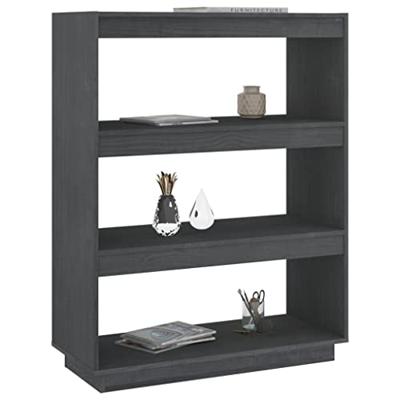 Boekenkast/kamerscherm 80x35x103 cm massief grenenhout grijs Boekenkast/kamerscherm 80x35x103 cm massief grenenhout grijs