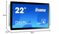 Iiyama ProLite TF2215MC Touchscreen monitor Energielabel: F (A - G) 54.6 cm (21.5 inch) 1920 x 1080 Pixel 16:9 14 ms VGA, HDMI, DisplayPort, Hoofdtelefoon (3.5 - thumbnail
