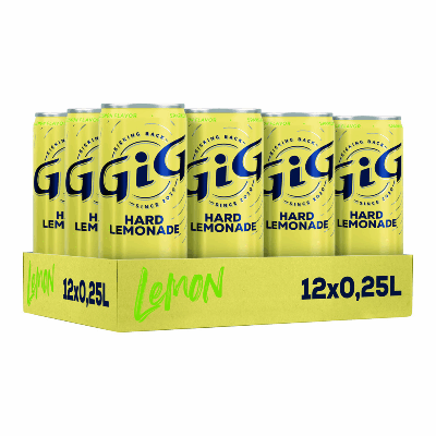 GiG hard lemonade lemon blik (12x 25cl)