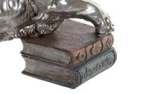 Decoratieve figuren DKD Home Decor 42 x 25 x 45 cm Zilverkleurig Leeuw Kroon Neoklassiek - thumbnail