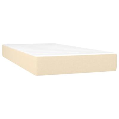 Boxspring met matras stof crèmekleurig 200x200 cm - thumbnail