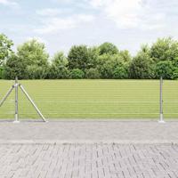 VidaXL Afrasteringspaal zilver 10 x 0,6 m (25 x 25 mm gaas) staal - thumbnail