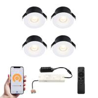 Set van 4 Cadiz Smart LED Mini Inbouwspots - Veranda spots - 12V 3W 200lm - Dimbaar - Wifi & Bluetooth - 2700K - IP44 waterdicht - Wit - thumbnail