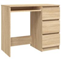 Bureau 90x45x76 cm bewerkt hout sonoma eikenkleurig - thumbnail