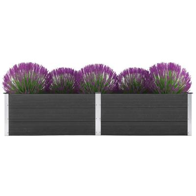 Plantenbak verhoogd 250x100x54 cm HKC grijs