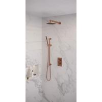 Inbouw Regendouche Set Brauer Copper Edition Wanduitloop Ronde Hoofddouche 20 cm Met Glijstang Koper - thumbnail