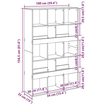 Boekenkast 100x33x187,5 cm bewerkt hout wit