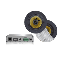 Wifi-Audio Versterker Aquasound Airplay + DLNA 30W Inclusief Speakerset Aquasound Rumba 116 mm Wit Aquasound - thumbnail