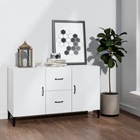 Dressoir 100x36x60 cm bewerkt hout wit - thumbnail