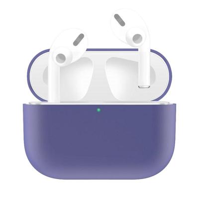 Voor AirPods Pro effen kleur silicone oortelefoon beschermhoes (licht paars)