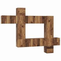 Tv-meubelset 10 pcs Oud hout 30.5 x 30 x 90 cm Bewerkt hout - thumbnail