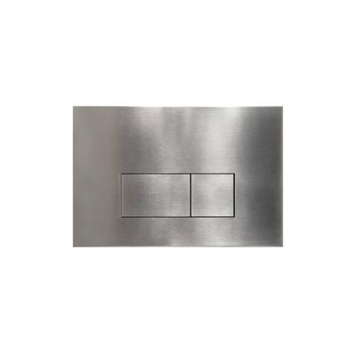 Bedieningsplaat Qeramiq Push Met DualfFush Frontbediening Metaal Rechthoek Steel Bedieningsplaat Qeramiq Push Met DualfFush Frontbediening Metaal Rechthoek Steel