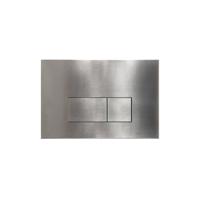 Bedieningsplaat Qeramiq Push Met DualfFush Frontbediening Metaal Rechthoek Steel - thumbnail
