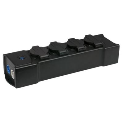 Showtec PowerBOX 4 4-weg verdeelblok met Powercon in- en uitgang