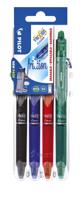 Pilot intrekbare roller FriXion Ball Clicker Set 2 Go, medium punt, 0,7 mm, blister met 4 stuks - thumbnail