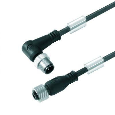 Weidmüller 9456500150 Sensor/actuator connector, geassembleerd M12 Aantal polen (sensoren): 5 Stekker, haaks, Bus, recht 1.50 m 1 stuk(s)
