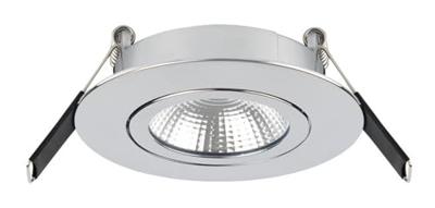 Lyora Platte inbouwspotLux Slim 3000K - chroom - ILDL65L004