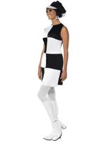 60&apos;s partygirl zwart/wit - thumbnail