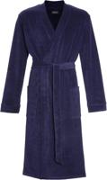 Badstoffen heren badjas nachtblauw - thumbnail
