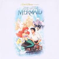 T-Shirt met Korte Mouwen The Little Mermaid Classic Poster Wit Unisex - Maat: L - thumbnail