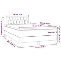 Boxspring met matras fluweel donkergroen 120x200 cm - thumbnail