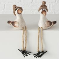 Boltze Home Figuur simon zeemeeuw 22cm bungelbenen - thumbnail