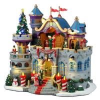 Lemax santa's castle gala bewegend kersthuisje Santa&apos;s Wonderland 2024 - thumbnail