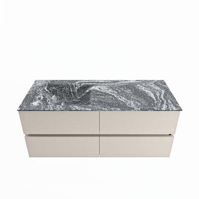 MONDIAZ VICA-DLUX 120cm badmeubel onderkast Linen 4 lades. Inbouw wastafel CLOUD links zonder kraangat, kleur Lava. MONDIAZ VICA-DLUX 120cm badmeubel onderkast Linen 4 lades. Inbouw wastafel CLOUD links zonder kraangat, kleur Lava.