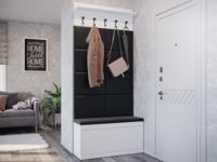 Vestiaire BALI 2 klapdeuren wit met 8 kussens - thumbnail