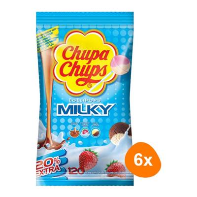 Chupa Chups - Lolly's Milky (Navulzak) - 6x 120 stuks