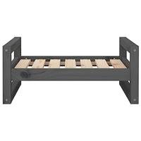 VidaXL Hondenmand 65,5x50,5x28 cm massief grenenhout grijs - thumbnail