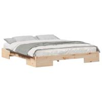 Bedframe met opslag Bruin 180 x 200 cm Massief grenenhout - thumbnail