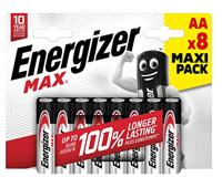 Energizer batterijen Max AA/LR06/E91, blister van 8, MaxIPACK - thumbnail