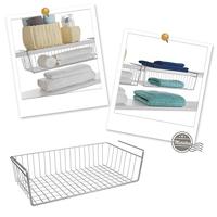 Metaltex Opbergmand Kanguro Hangend 50x26cm Metaal Zilver - thumbnail