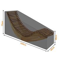 Ligbedhoes Antraciet 160/155x60x75/39cm - thumbnail