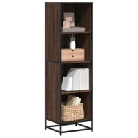 Boekenkast 40x35x139 cm bewerkt hout bruin eikenkleur - thumbnail