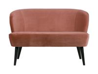 WOOOD Bankje 'Sara' Velvet 110cm, kleur Oudroze - thumbnail