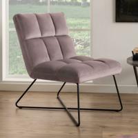Bendt Fauteuil 'Kristian' Velvet, kleur Roze - thumbnail