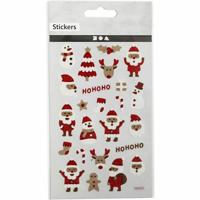 Creativ Company Glitter stickers, kerstmannen, vel 10x16 cm, 1 vel - thumbnail