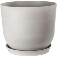 Ronde bloempot - TUIN ID - Swing Round - Ø 30 - 13 L - H 25 cm - Witte steen - thumbnail