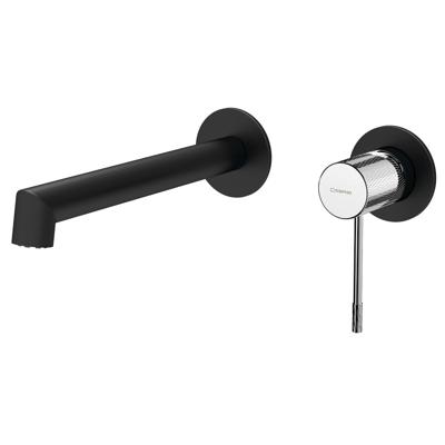 Wastafel Mengkraan 2-gats Hangend Hoog Sapho Solaris Mat Zwart/Chroom