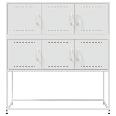 Dressoir 100,5x39x107 cm koudgewalst staal wit Dressoir 100,5x39x107 cm koudgewalst staal wit