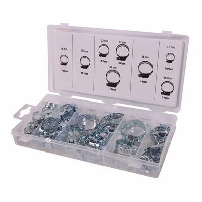 Slangklem assortiment, 40 stuks in opbergbox