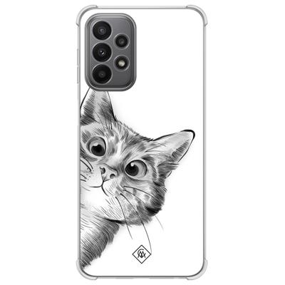 Samsung Galaxy A23 shockproof hoesje - Kat kiekeboe
