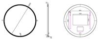 Badkamerspiegel Maro | 100 cm | Rond | Directe LED verlichting | Touch button | Met verwarming - thumbnail