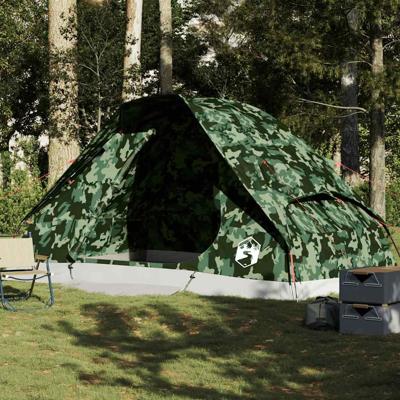 VidaXL Koepeltent 6-persoons waterdicht camouflage VidaXL Koepeltent 6-persoons waterdicht camouflage