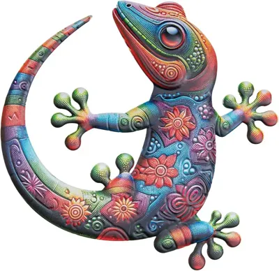 Wanddecoratie gecko 30x30cm Anna's Collection - Annas collection