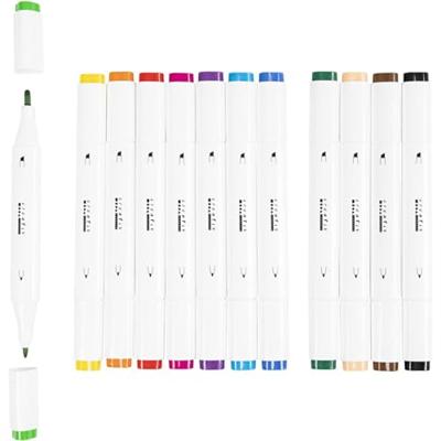 Creativ Company Tekenstift, lijndikte 1+8 mm, standaardkleuren, 12 stuk/ 1 doos Creativ Company Tekenstift, lijndikte 1+8 mm, standaardkleuren, 12 stuk/ 1 doos