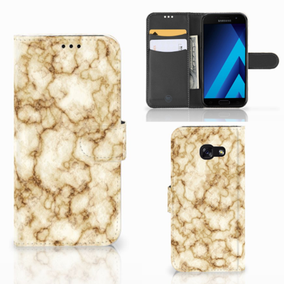 Samsung Galaxy A5 2017 | Bookcase | Marmer Goud Samsung Galaxy A5 2017 | Bookcase | Marmer Goud
