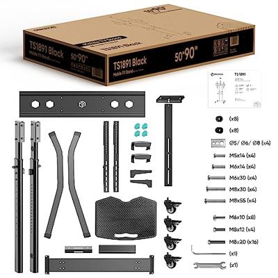 ONKRON TS1891-B Mobiele kantelbare standaard voor tv's van 50“- 90”, max. 100 kg, zwart
